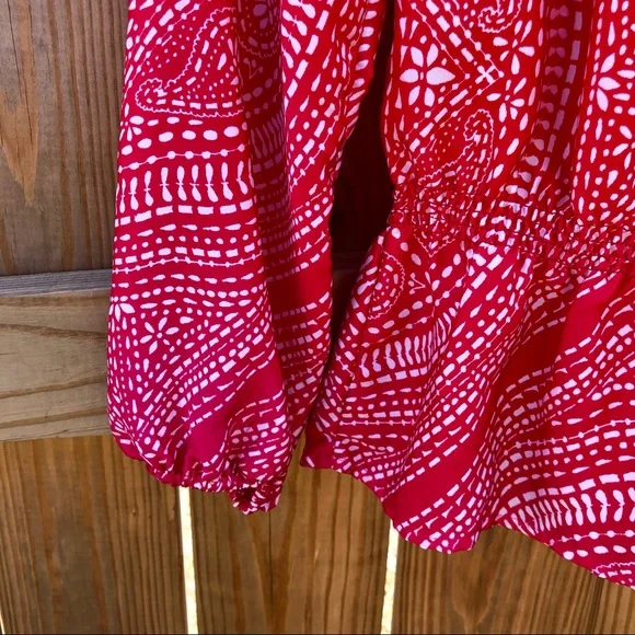 Ellen Tracy Shirt Ombre Peasant Top paisley Sz. Small - Picture 4 of 9